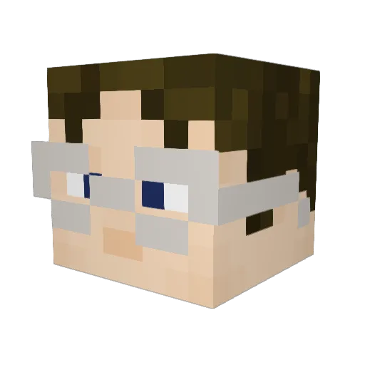 rcodonnell Minecraft avatar head, 3D render