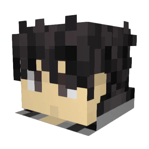 rcpoison Minecraft avatar head, 3D render