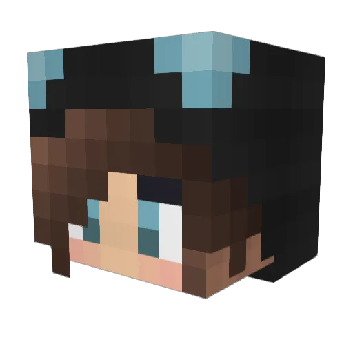 rcuc Minecraft avatar head, 3D render