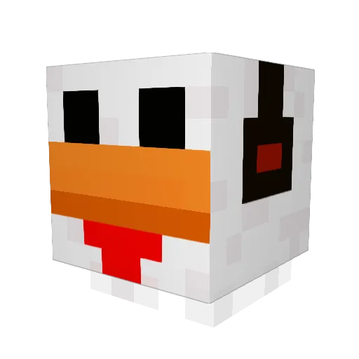 rcxgold Minecraft avatar head, 3D render