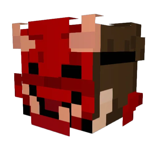 rcyrus Minecraft avatar head, 3D render