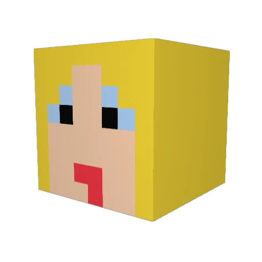 rdr66 Minecraft avatar head, 3D render