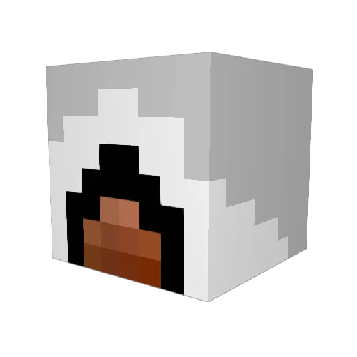 re002 Minecraft avatar head, 3D render