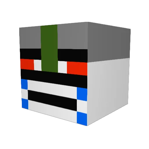 re1155 Minecraft avatar head, 3D render