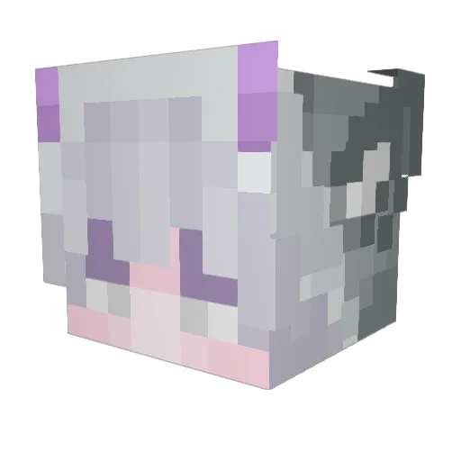 re1ating Minecraft avatar head, 3D render