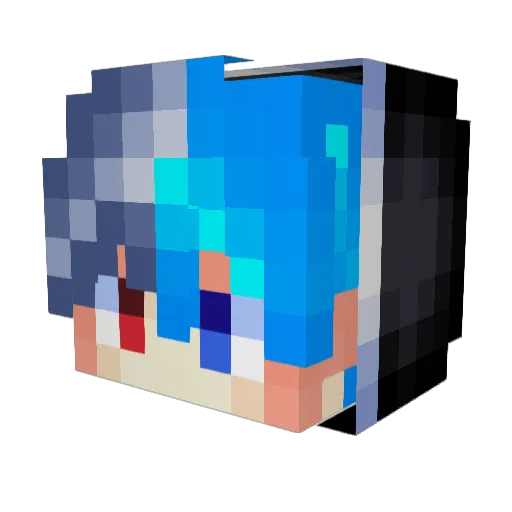 re1fnbrr Minecraft avatar head, 3D render