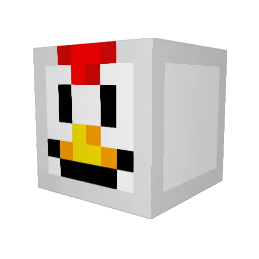 re1n0_33f Minecraft avatar head, 3D render