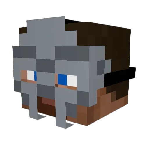 re4tro Minecraft avatar head, 3D render