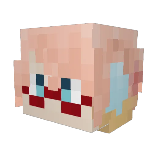 reAst_UK Minecraft avatar head, 3D render