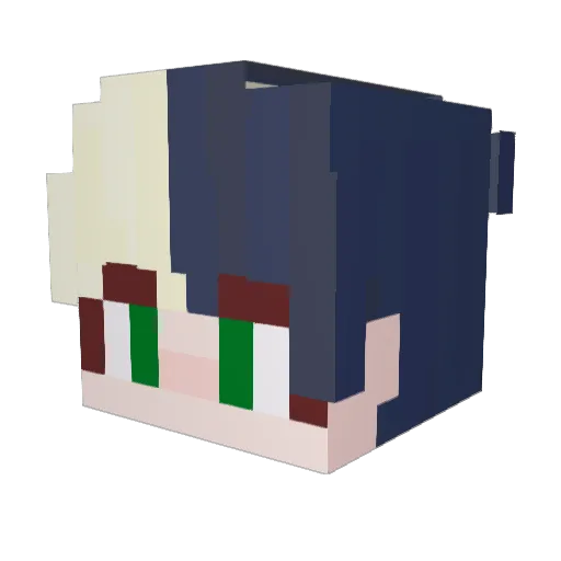 reLeafp Minecraft avatar head, 3D render