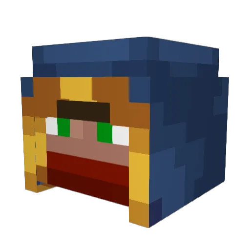 reMarce Minecraft avatar head, 3D render