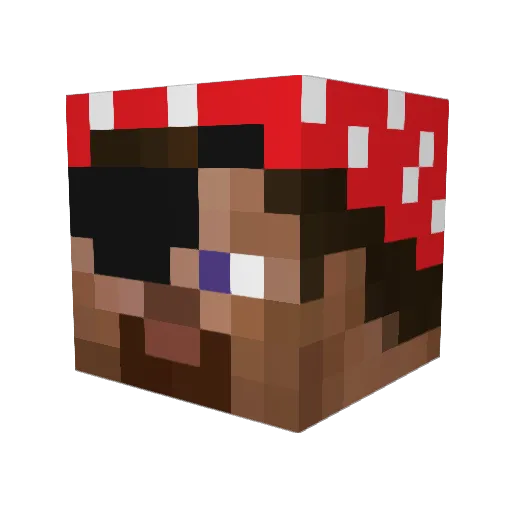 reaVen_ Minecraft avatar head, 3D render
