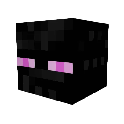 reaching_ Minecraft avatar head, 3D render