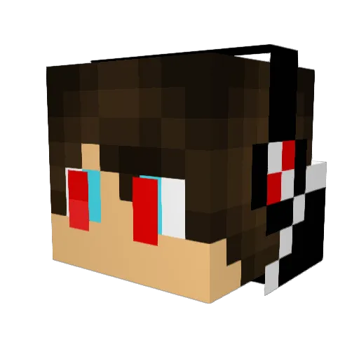 reacky Minecraft avatar head, 3D render