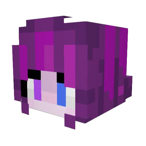 readaokana Minecraft avatar head, 3D render