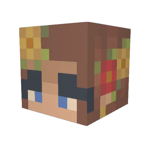 readingpandas12 Minecraft avatar head, 3D render