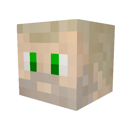 readta Minecraft avatar head, 3D render