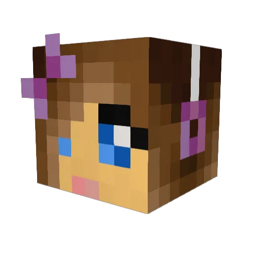 ready2party Minecraft avatar head, 3D render