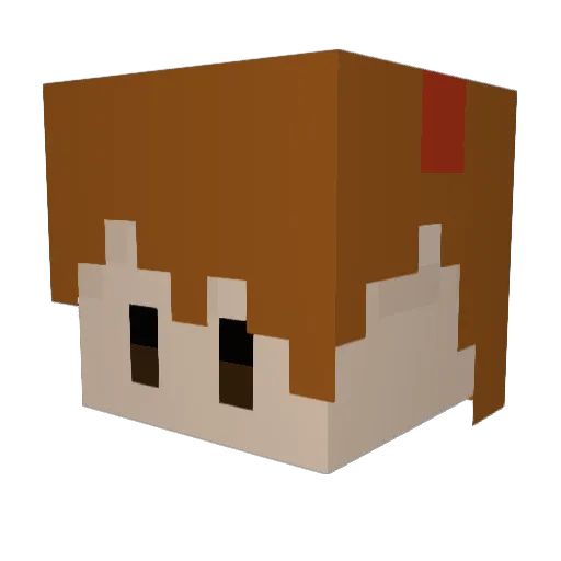 reaeae Minecraft avatar head, 3D render