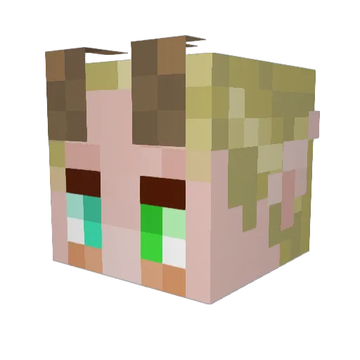 reaganomicss Minecraft avatar head, 3D render