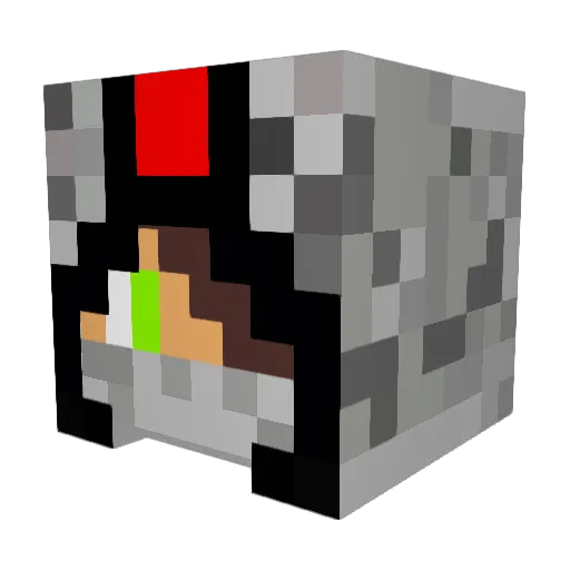 reaganoxman Minecraft avatar head, 3D render