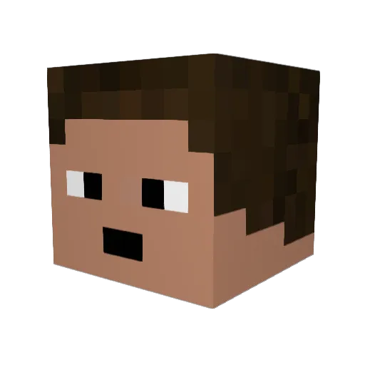 reah04 Minecraft avatar head, 3D render