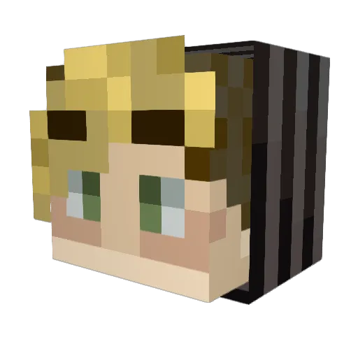 reahwolf Minecraft avatar head, 3D render