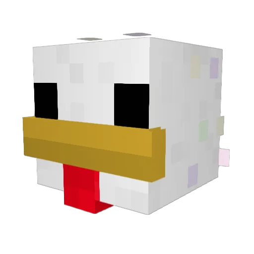 real32k Minecraft avatar head, 3D render