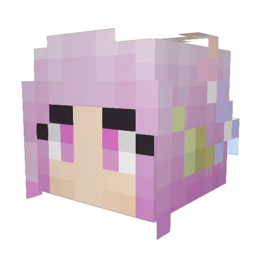 realAniKi Minecraft avatar head, 3D render