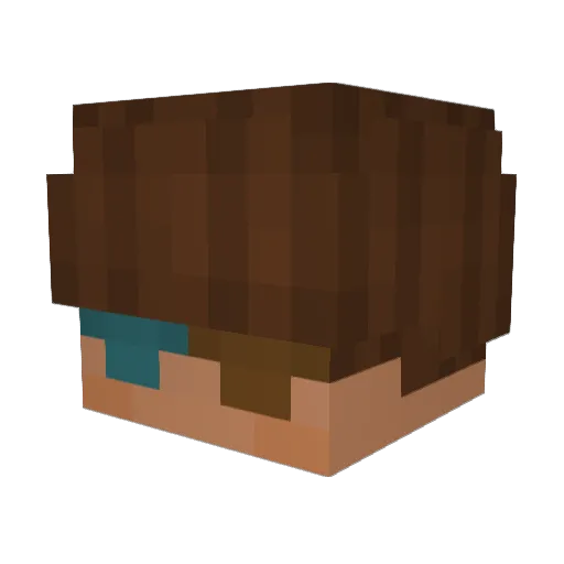 realCanu Minecraft avatar head, 3D render
