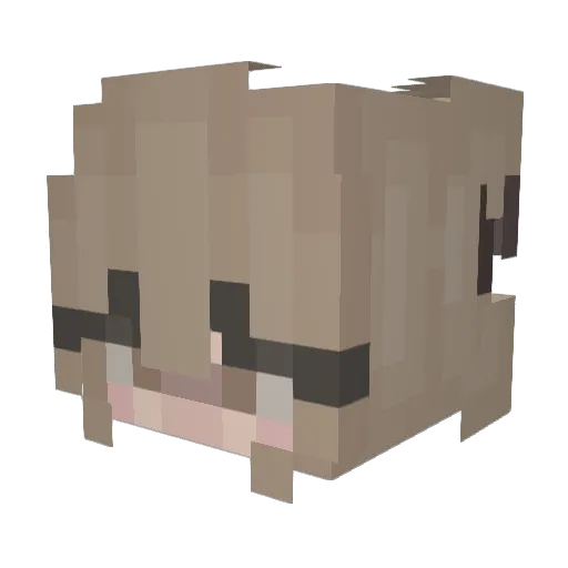 realCarezo Minecraft avatar head, 3D render