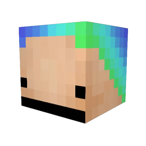 realCheeto Minecraft avatar head, 3D render