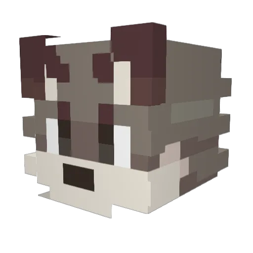 realKIM_222 Minecraft avatar head, 3D render