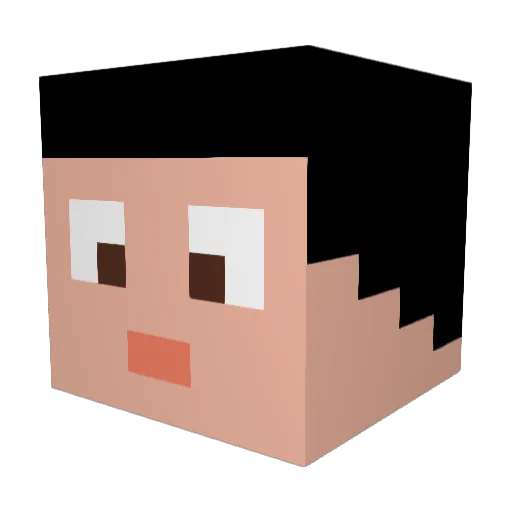 realOgi Minecraft avatar head, 3D render