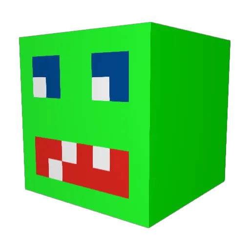 realTRIBR Minecraft avatar head, 3D render