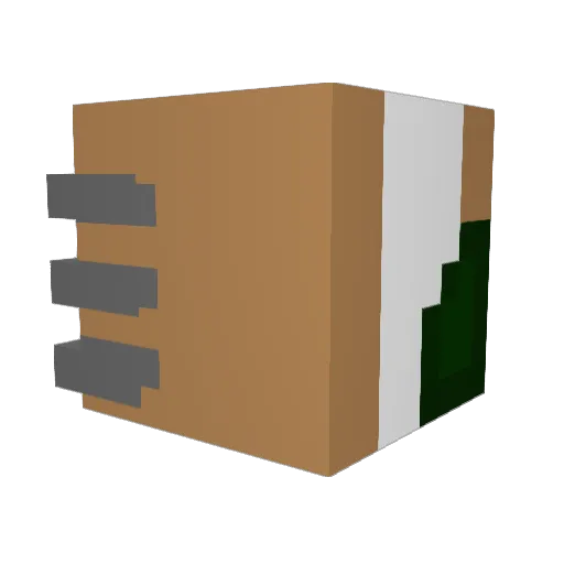 realZeol Minecraft avatar head, 3D render