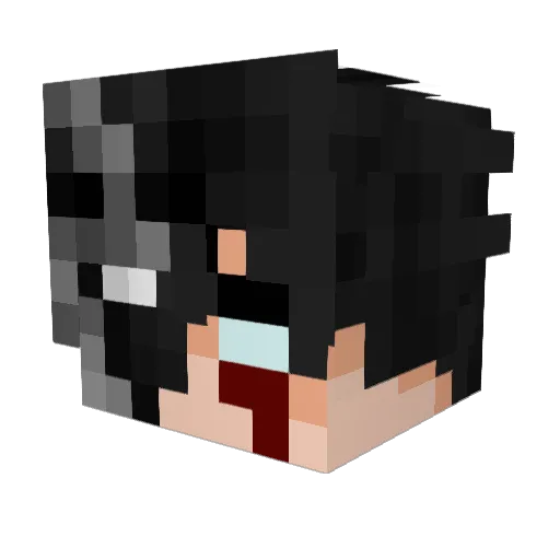 real_Restric Minecraft avatar head, 3D render