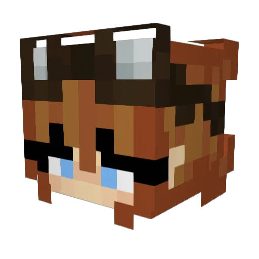 real_WhiteRose Minecraft avatar head, 3D render