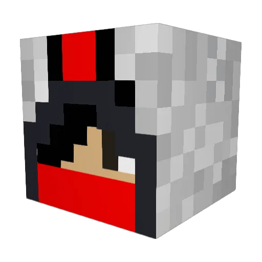 real_Whopper Minecraft avatar head, 3D render