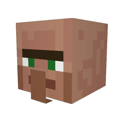real_btec Minecraft avatar head, 3D render