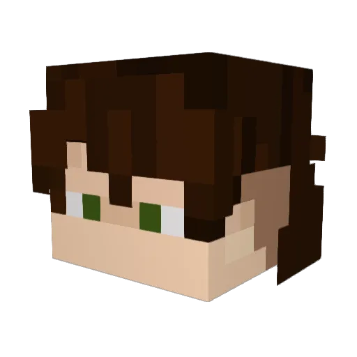 real_keigan Minecraft avatar head, 3D render