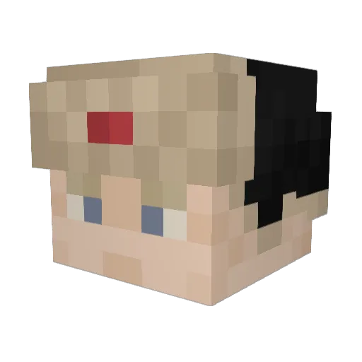 real_laars Minecraft avatar head, 3D render