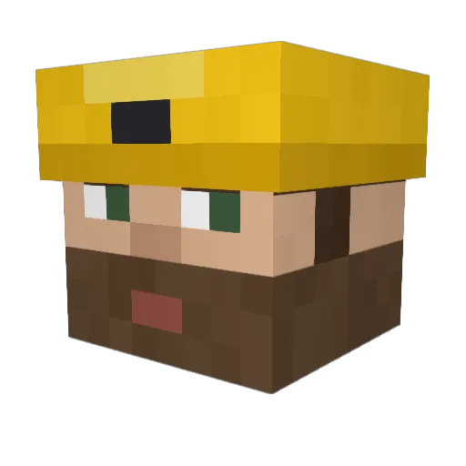 real_satoshi Minecraft avatar head, 3D render