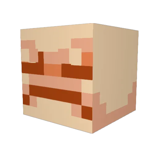 real_tupac Minecraft avatar head, 3D render
