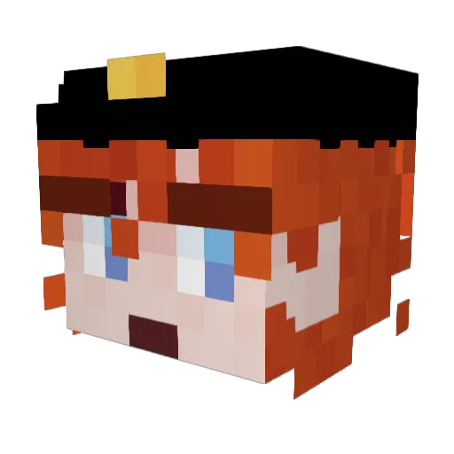 realacorn Minecraft avatar head, 3D render