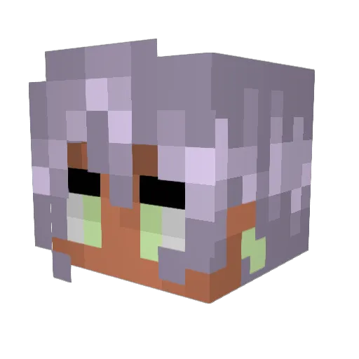 realblackbee Minecraft avatar head, 3D render
