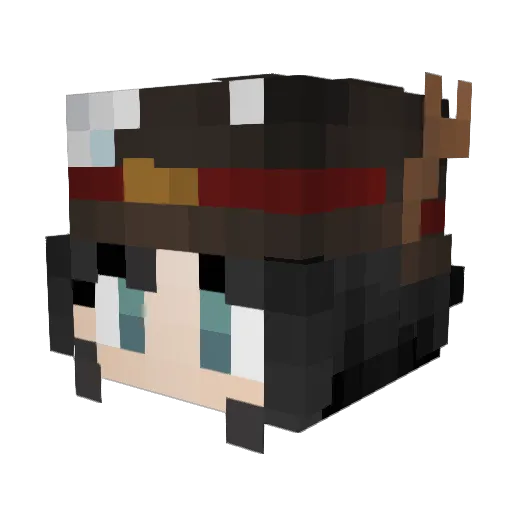 realbobsaget Minecraft avatar head, 3D render