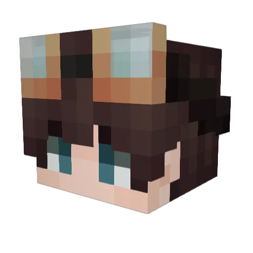 realbock Minecraft avatar head, 3D render