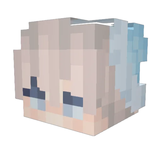 realcloudi Minecraft avatar head, 3D render