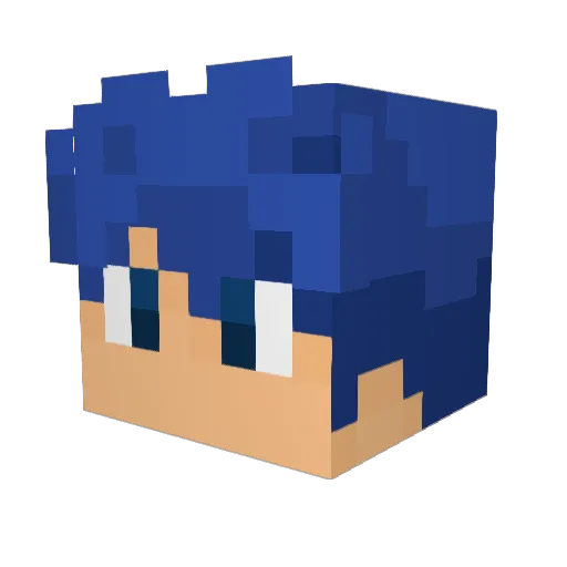 realcrazzy Minecraft avatar head, 3D render